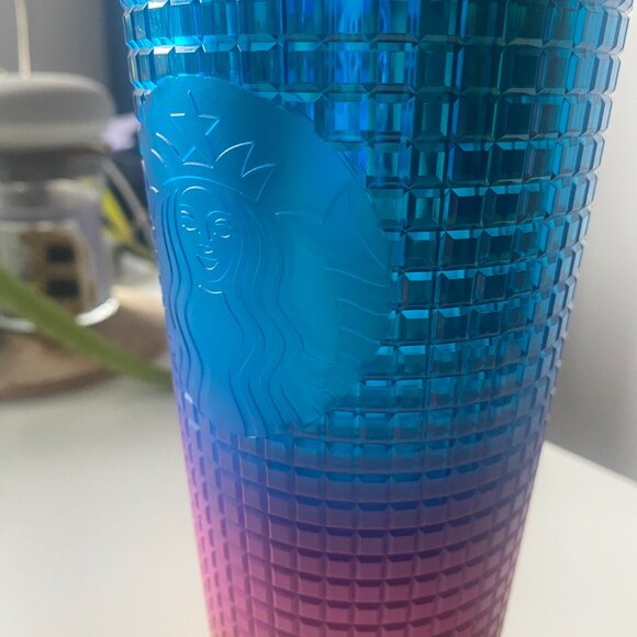 Starbucks 2023 Summer Tim Singleton Rainbow Grid Gradient Ombré Venti Tumble - Picture 6 of 6